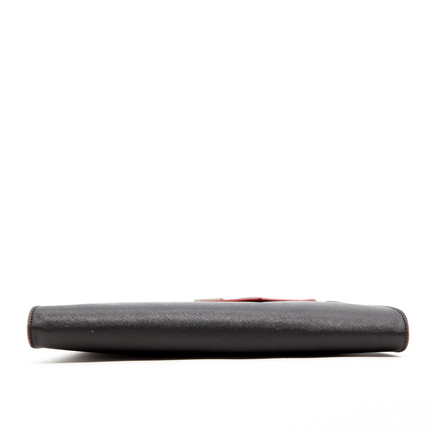 Black Leather Clutch Bag Unique Evening Purse Women's Handbag
